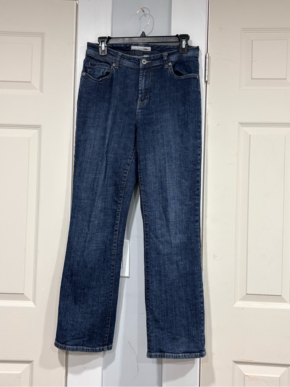 Chico's Dark Blue Straight-Leg Jeans
